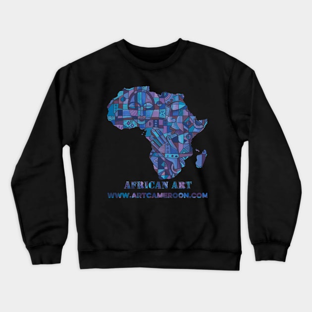 Prayer IV painting from Africa Crewneck Sweatshirt by ArtCameroon